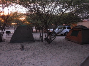 Sunrise in camp