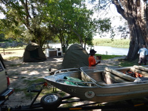 Our campsite at Shakawe River Lodge. 5 stars to the clean ablutions and the sink/electrical plug at the campsite.