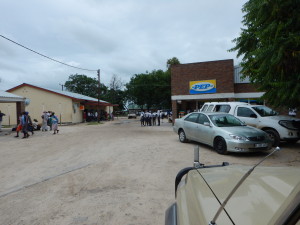 Pep Store in Shakawe. Shakawe has several useful stores, including a Choppies grocery store, Pep (sells clothing, household goods, school supplies), and hardware shops.