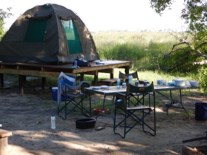 Home and lab on the edge of the Okavango, ORI Chief's Island Camp
