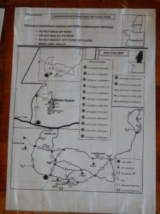 Nxai Pan "road" map.