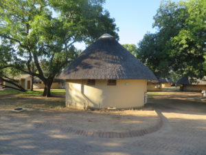 Our bungalow in Kruger. Inside this tiny hut was a double bed, a full bathroom, a fridge, a couple small tables, and a closet with lockable doors to keep the monkeys out.