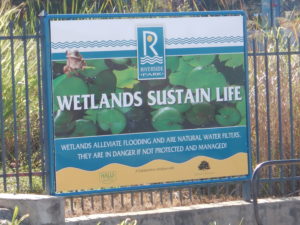 A sign promoting wetlands near Nelspruit